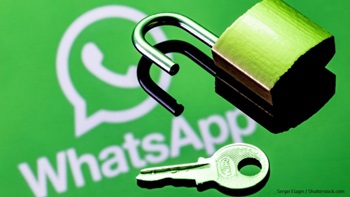 WhatsApp logo lucchetto